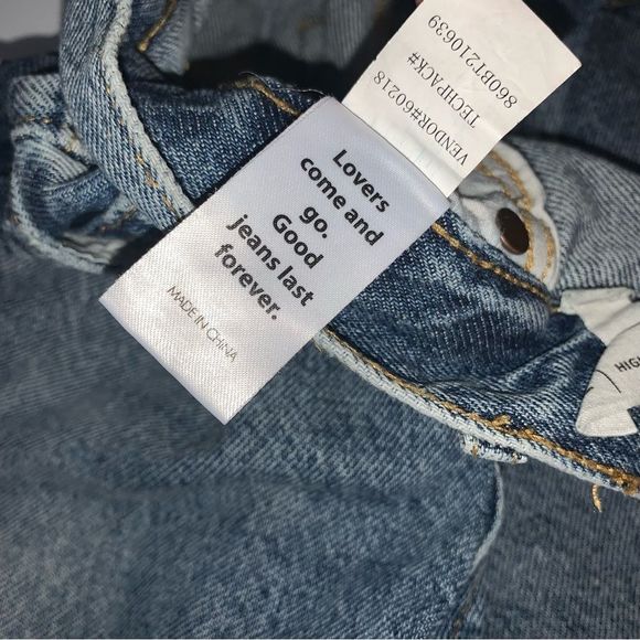 PacSun 100% Cotton High Rise Straight Distressed Jeans - Picture 14 of 16